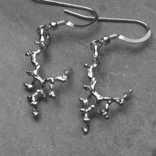Coral Beach silver dangle earrings