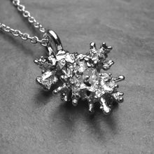 Coral Beach silver pendant necklace