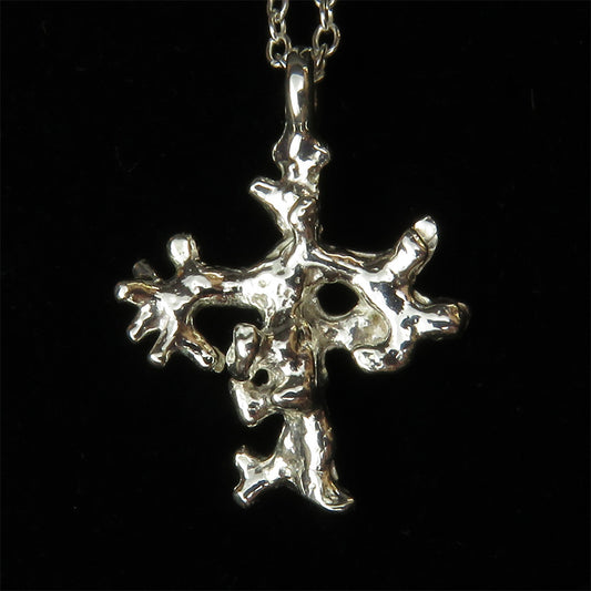 Cross from the Sea silver pendant necklace