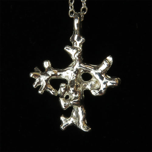 Cross from the Sea silver pendant necklace