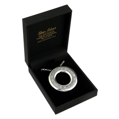 Cuillin Ridge silver pendant necklace