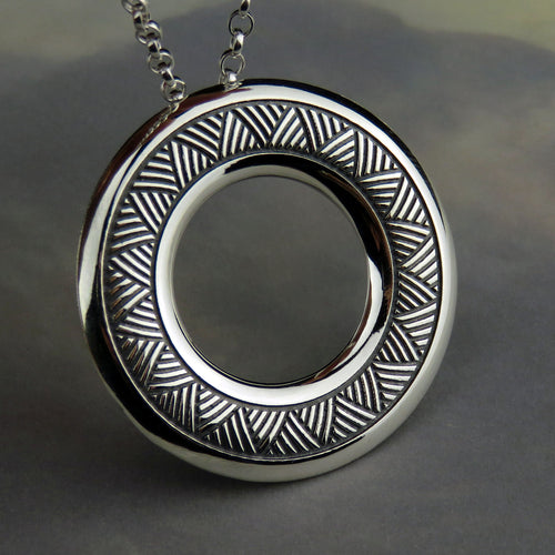 Cuillin Ridge silver pendant necklace