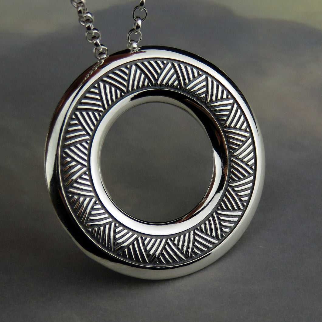 Cuillin Ridge silver pendant necklace