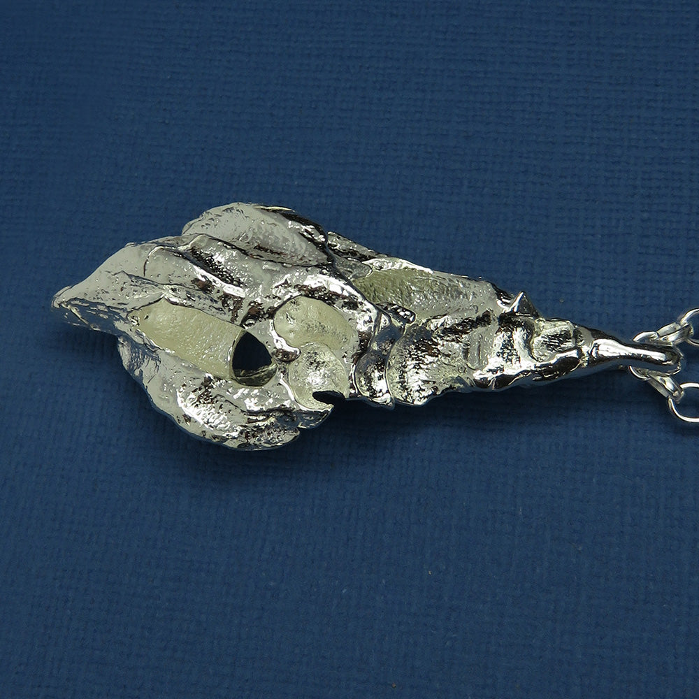 Driftwood silver pendant necklace
