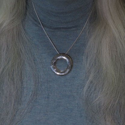Fairy Ring 2 silver pendant necklace