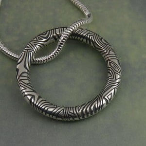 Fairy Ring silver pendant necklace with Pictish design