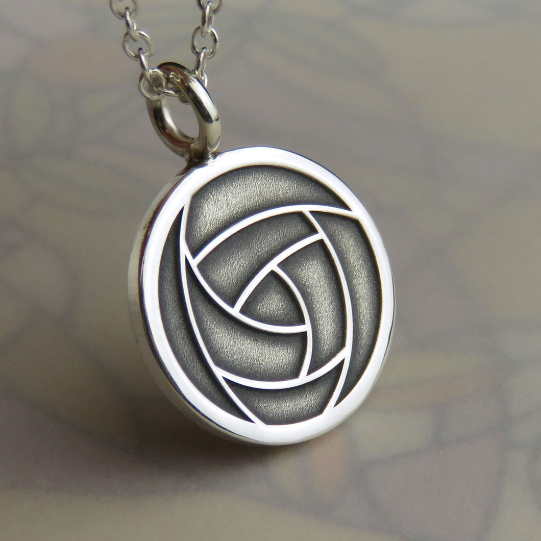 Glasgow Rose silver pendant necklace