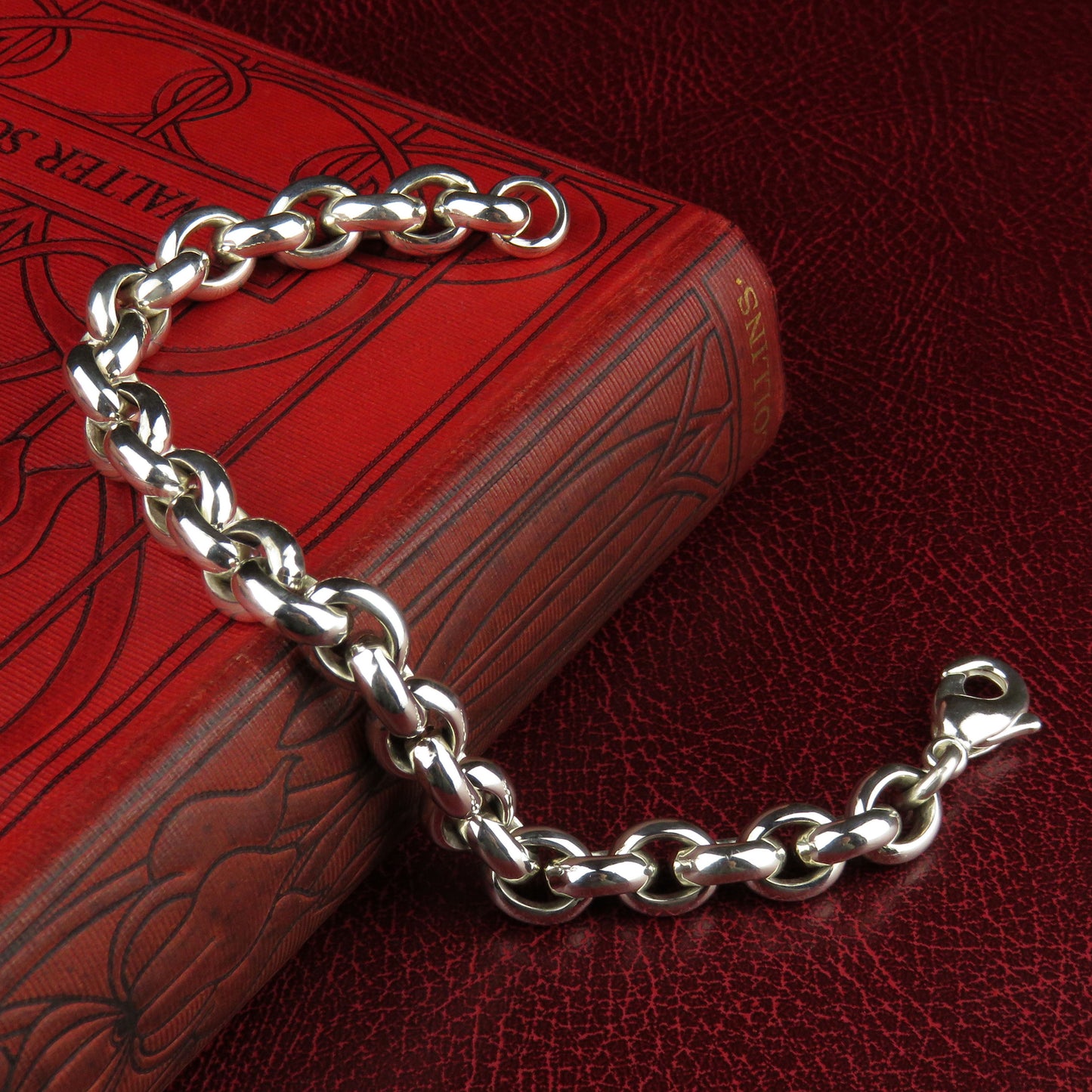Heavy silver chain bracelet