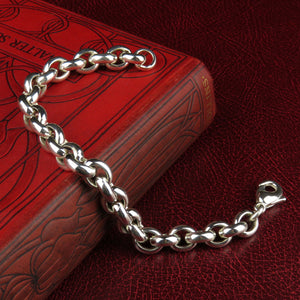 Heavy silver chain bracelet