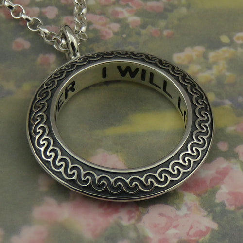 I will love you for ever silver pendant necklace