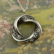 I will love you forever silver pendant necklace