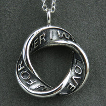 I will love you forever silver pendant necklace