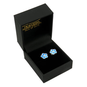 Little Forget-Me-Not enamel silver stud earrings