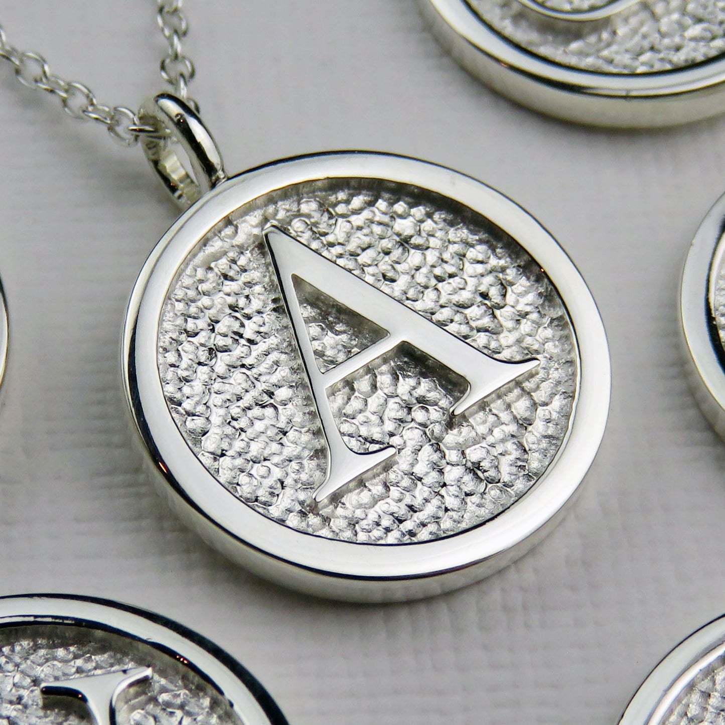 Lovely Letters initial silver pendant necklace - A