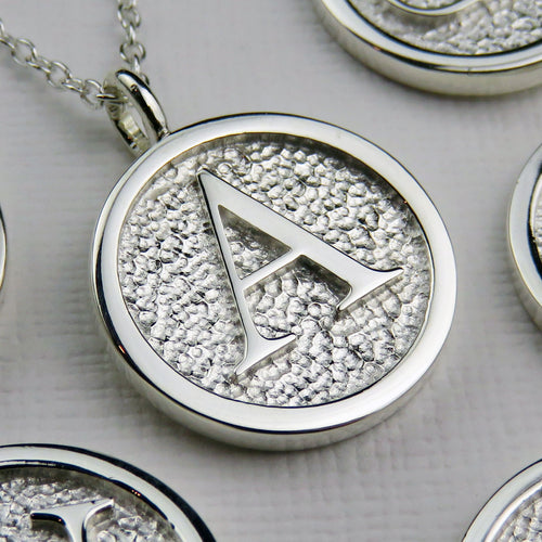 Lovely Letters initial silver pendant necklace - A