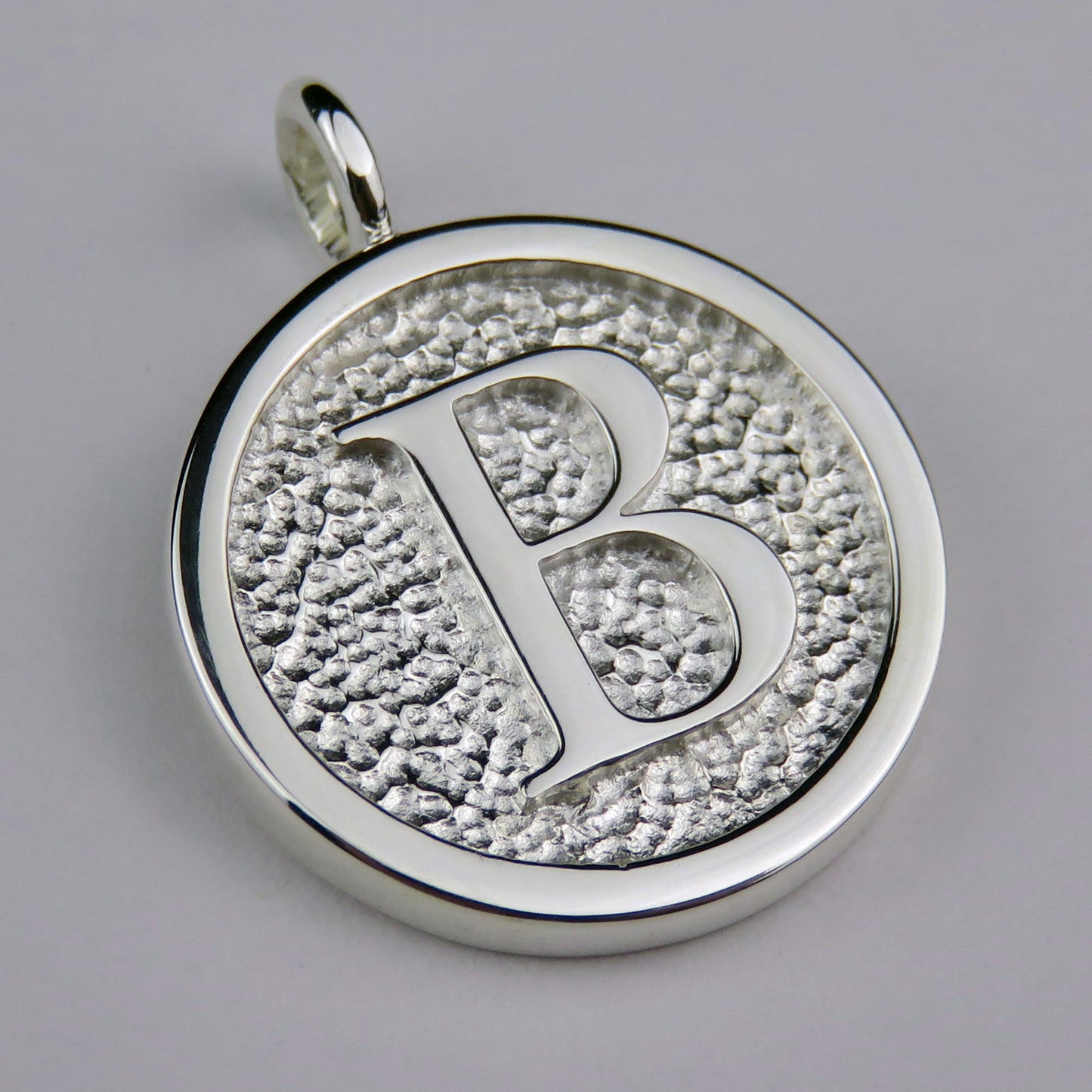 Lovely Letters initial silver pendant necklace - B