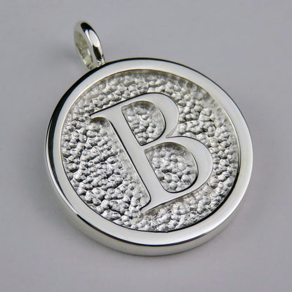 Lovely Letters initial silver pendant necklace - B
