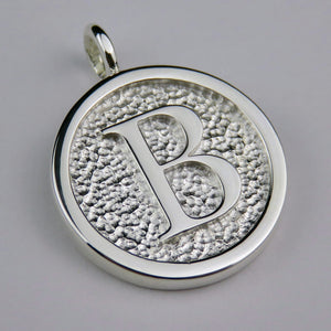 Lovely Letters initial silver pendant necklace - B