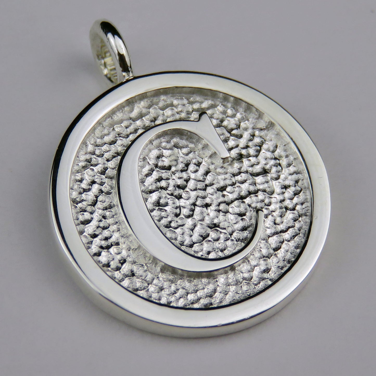 Lovely Letters initial silver pendant necklace - C