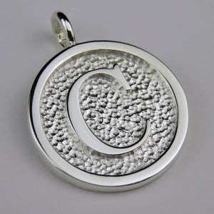 Lovely Letters initial silver pendant necklace - C
