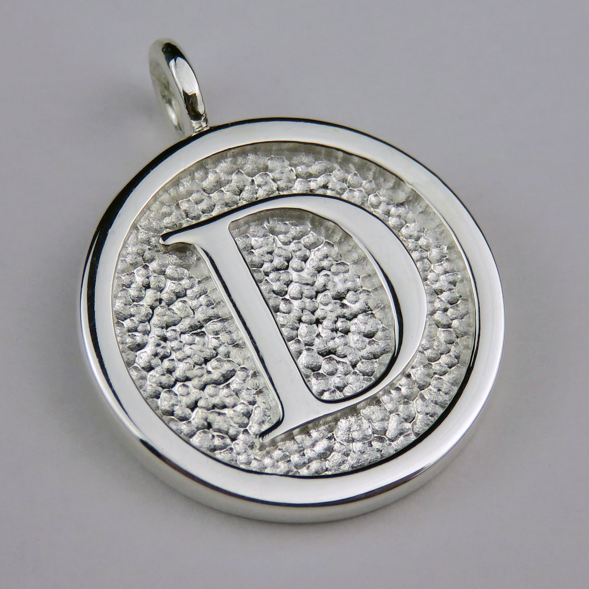 Lovely Letters initial silver pendant necklace - D