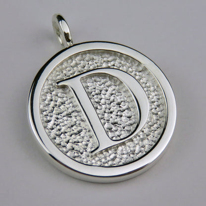 Lovely Letters initial silver pendant necklace - D