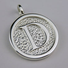 Lovely Letters initial silver pendant necklace - D