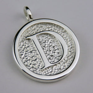 Lovely Letters initial silver pendant necklace - D