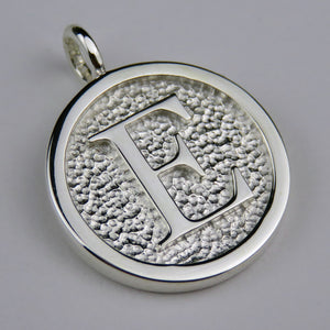 Lovely Letters initial silver pendant necklace - E