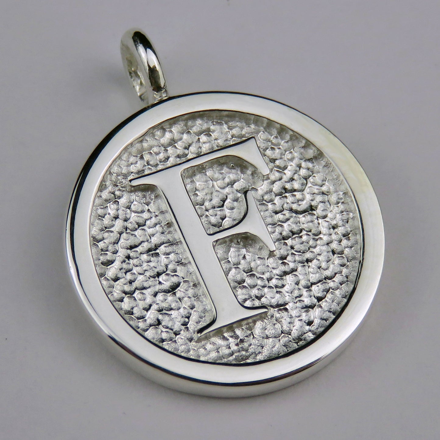 Lovely Letters initial silver pendant necklace - F