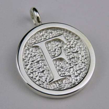 Lovely Letters initial silver pendant necklace - F