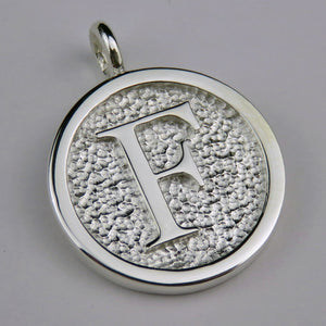 Lovely Letters initial silver pendant necklace - F