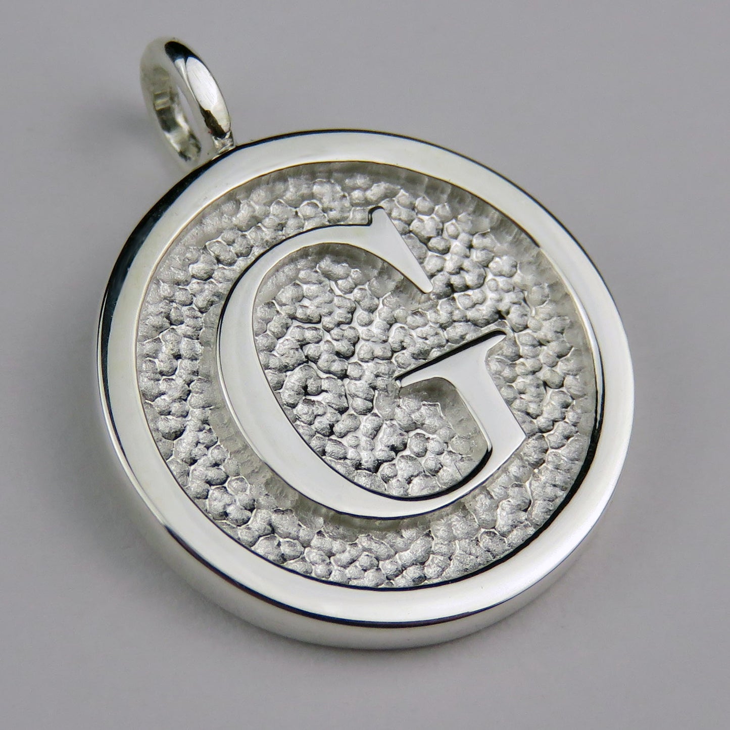 Lovely Letters initial silver pendant necklace - G