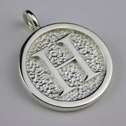 Lovely Letters initial silver pendant necklace - H
