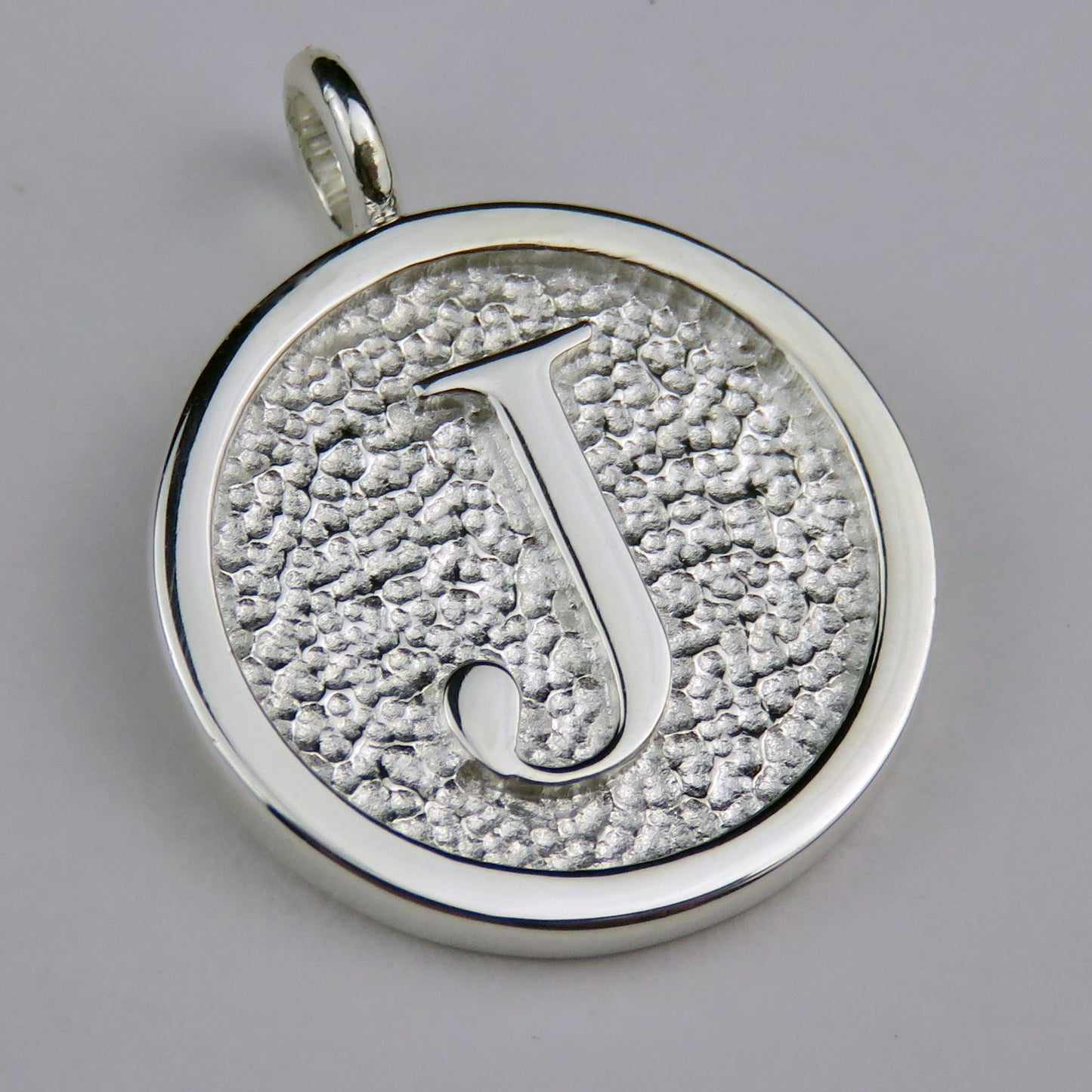 Lovely Letters initial silver pendant necklace - J