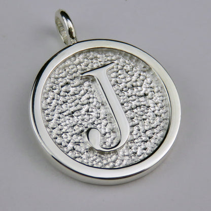 Lovely Letters initial silver pendant necklace - J