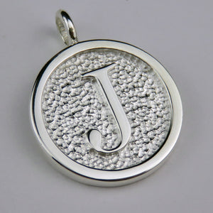 Lovely Letters initial silver pendant necklace - J