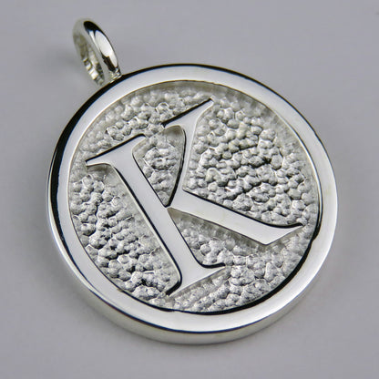 Lovely Letters initial silver pendant necklace - K