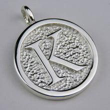 Lovely Letters initial silver pendant necklace - K