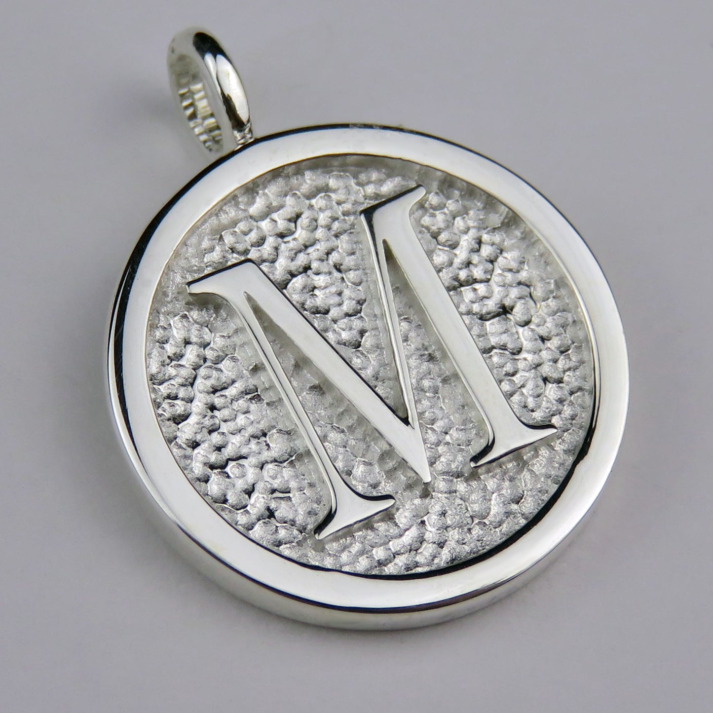 Lovely Letters initial silver pendant necklace - M