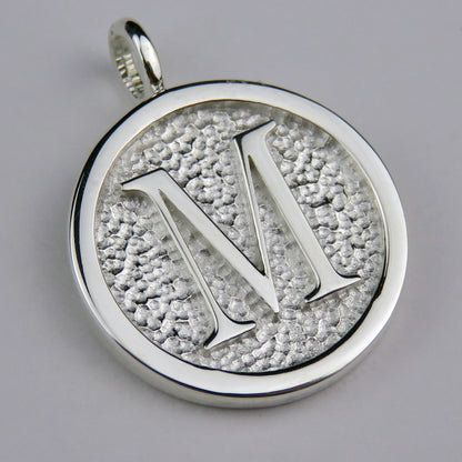 Lovely Letters initial silver pendant necklace - M