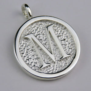Lovely Letters initial silver pendant necklace - M