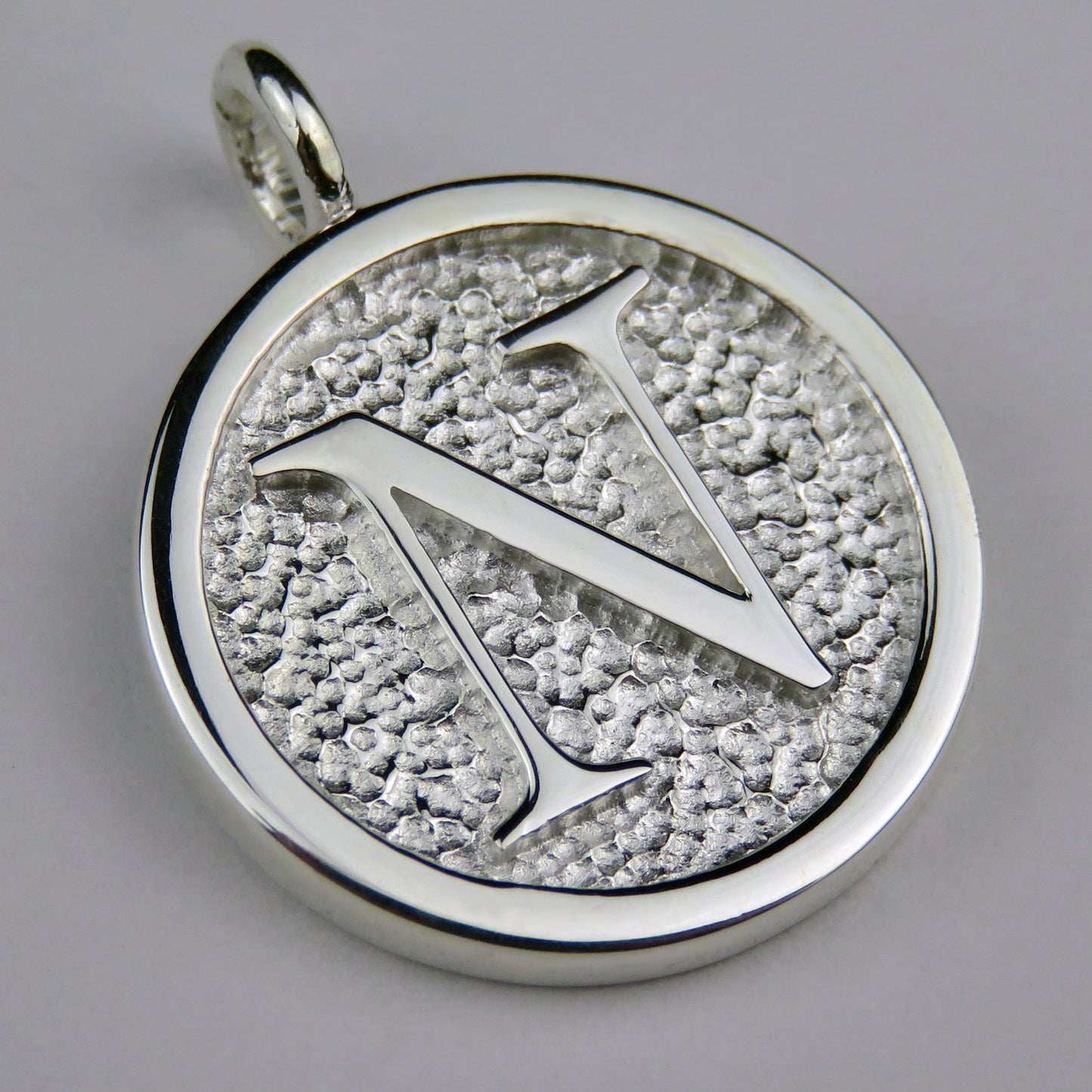 Lovely Letters initial silver pendant necklace - N