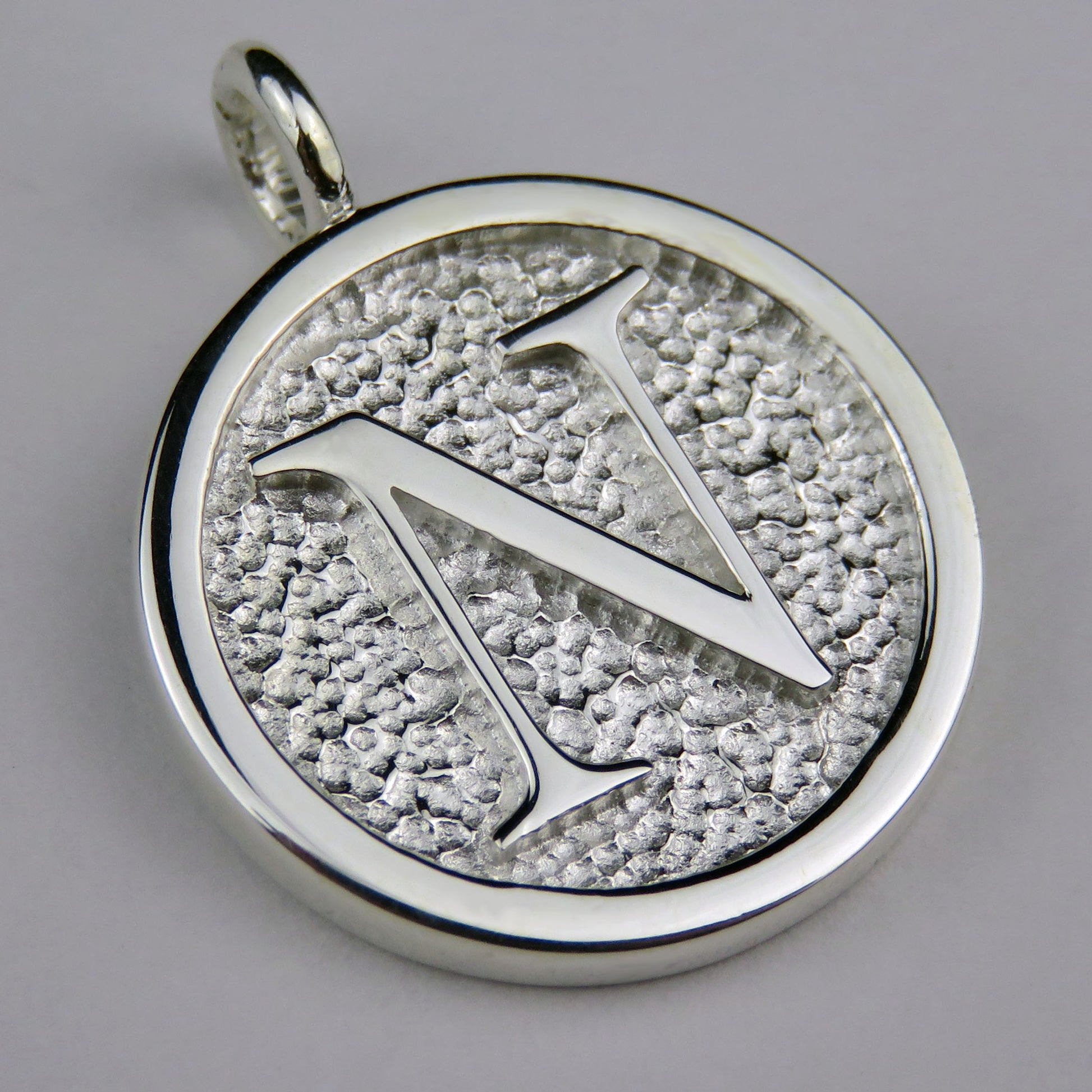 Lovely Letters initial silver pendant necklace - N