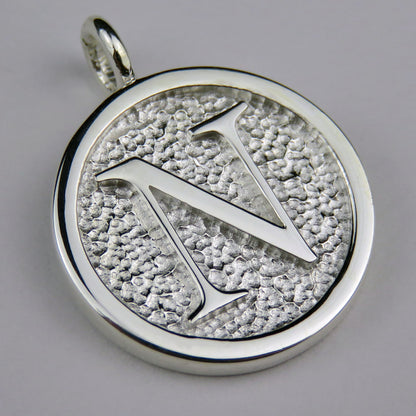 Lovely Letters initial silver pendant necklace - N