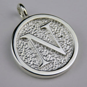 Lovely Letters initial silver pendant necklace - N