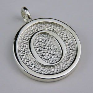 Lovely Letters initial silver pendant necklace - O