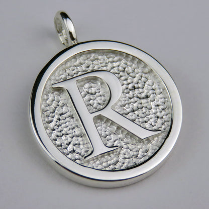Lovely Letters initial silver pendant necklace - R