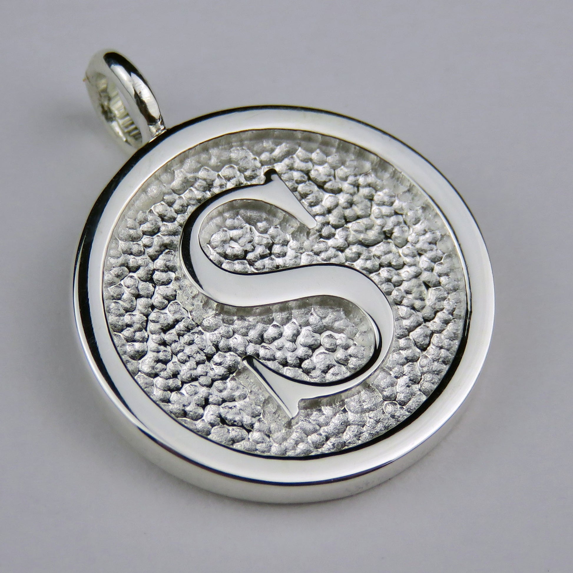 Lovely Letters initial silver pendant necklace - S