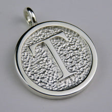 Lovely Letters initial silver pendant necklace - T